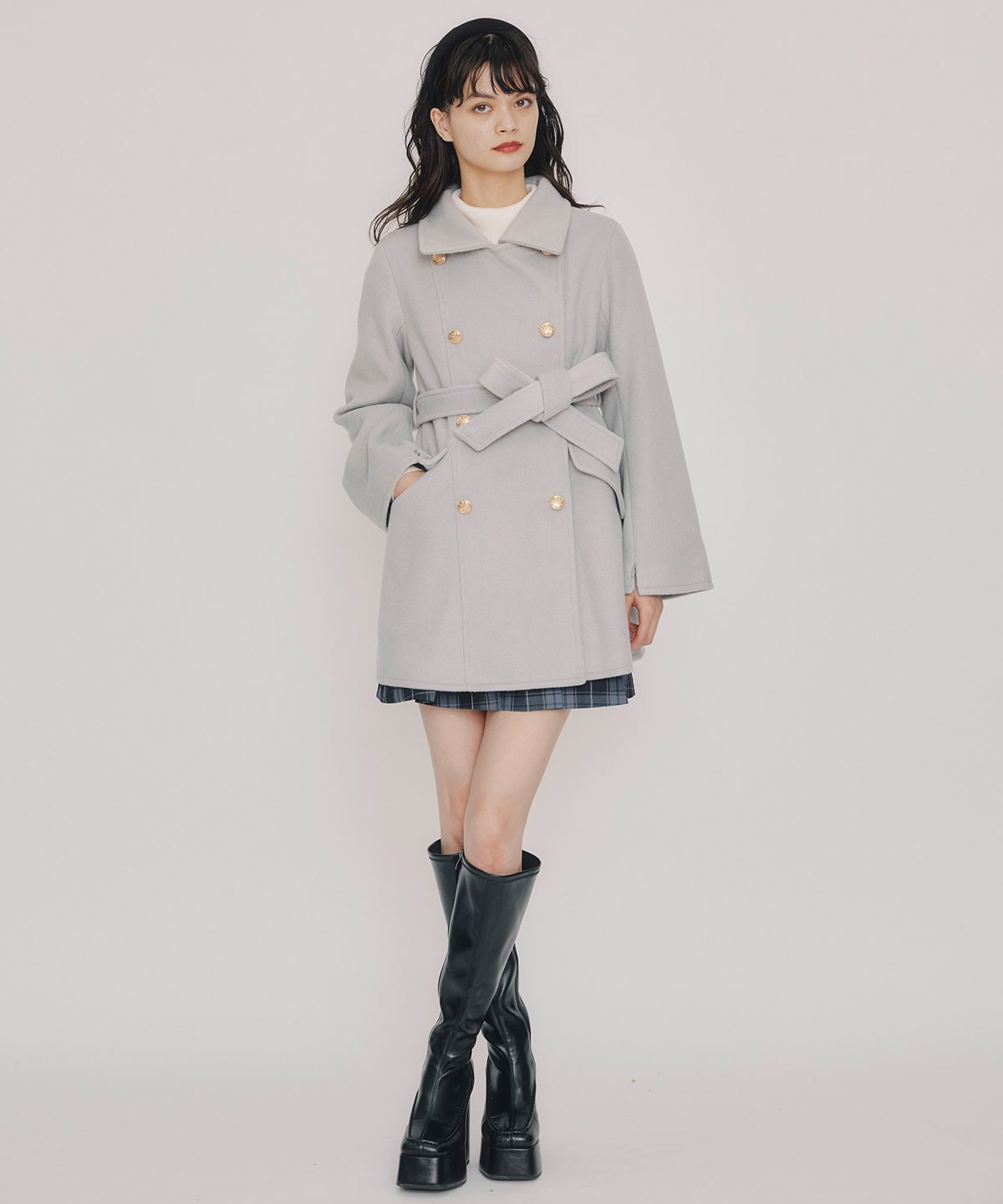 2WAYベルスリーブミドルコート