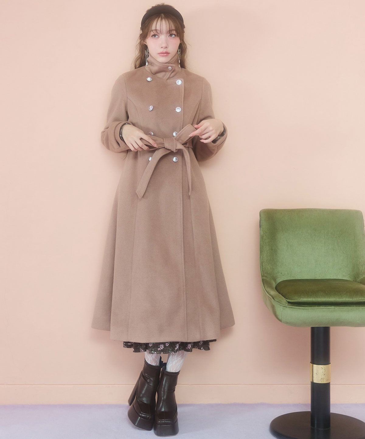 2WAYカラーダブルロングコート