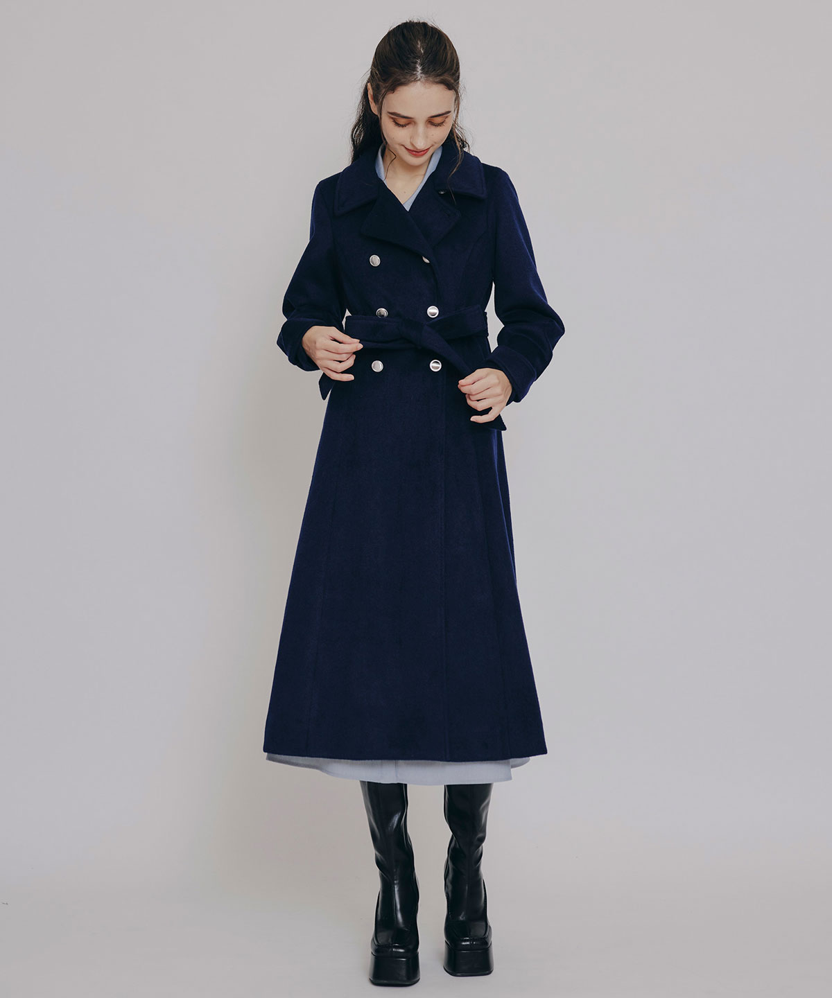 2WAYカラーダブルロングコート