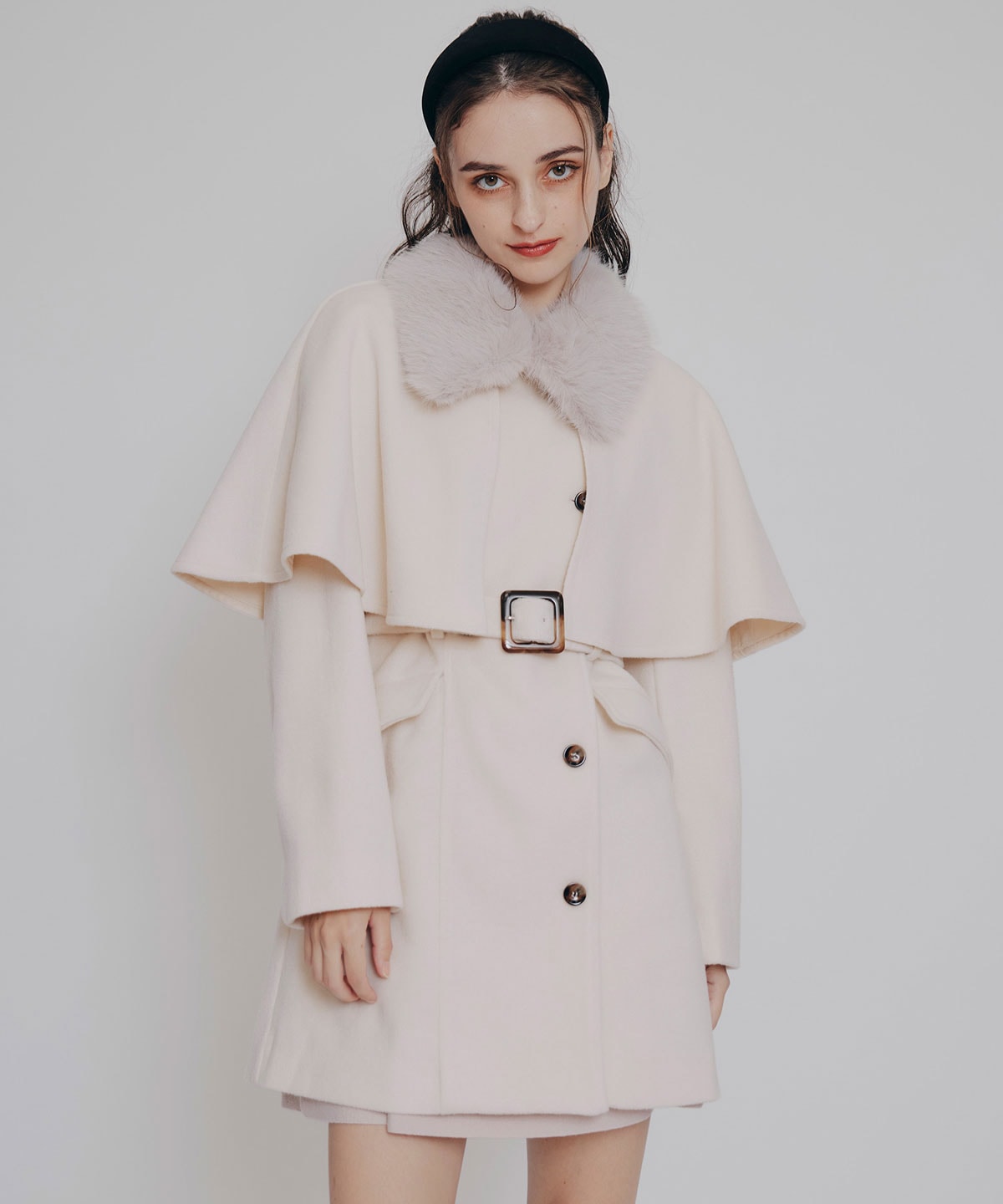 マルチWAYケープファーショートコート