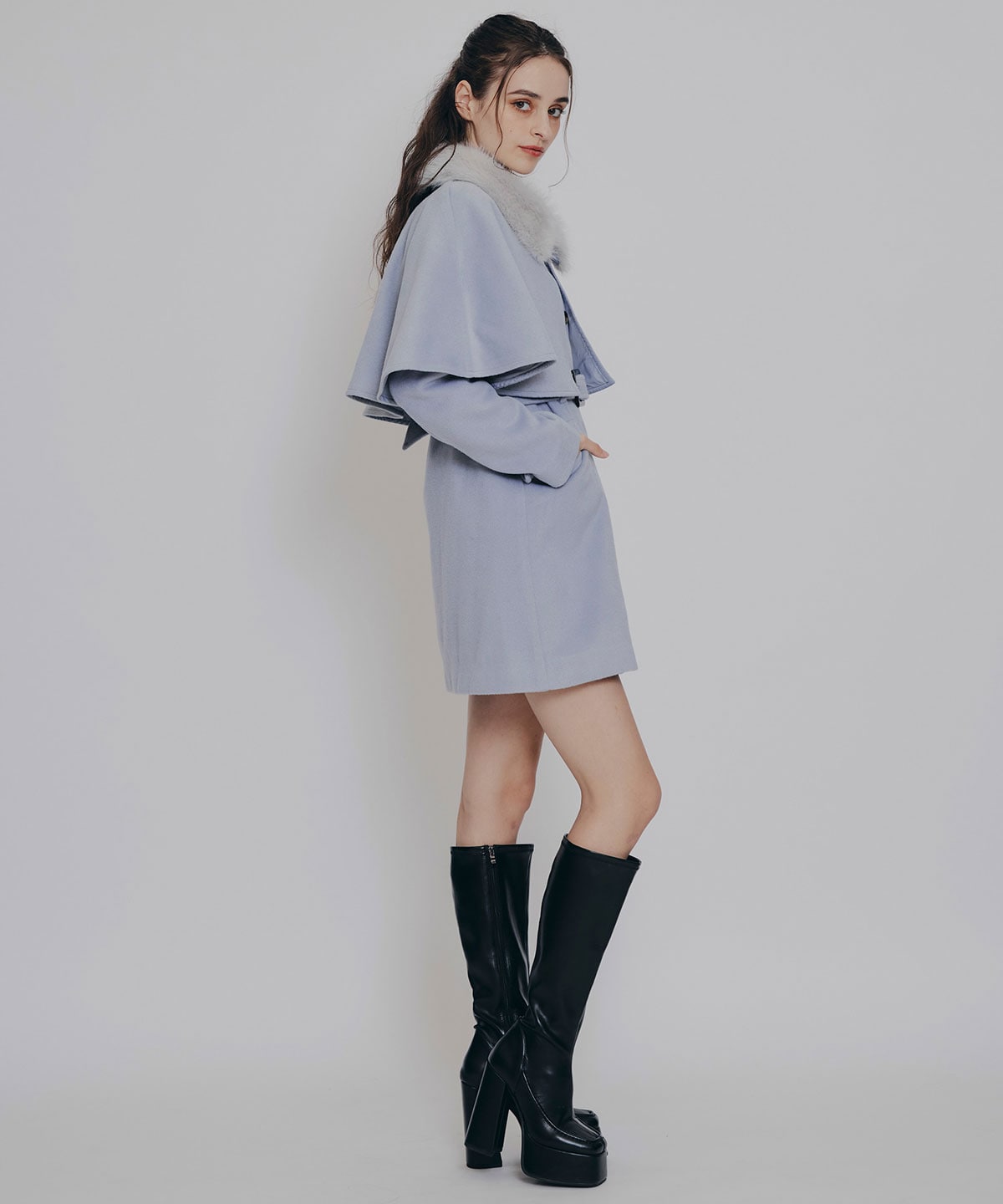 マルチWAYケープファーショートコート