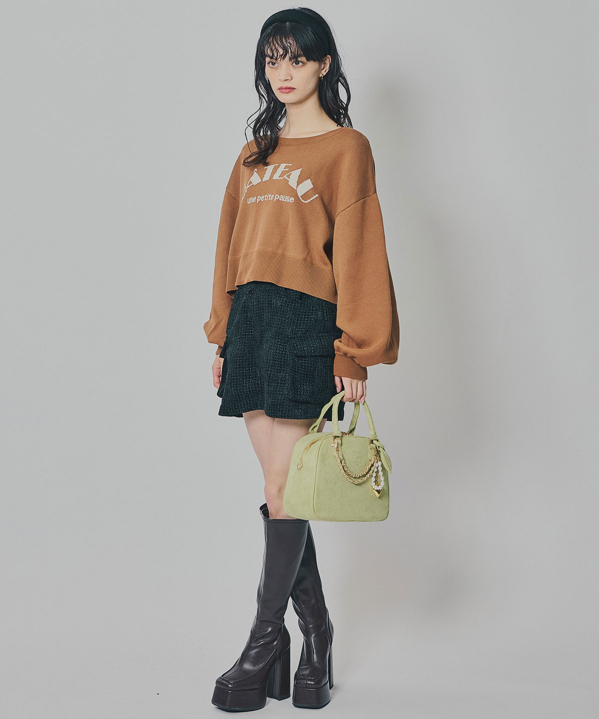 スウェットライクジャガードニット