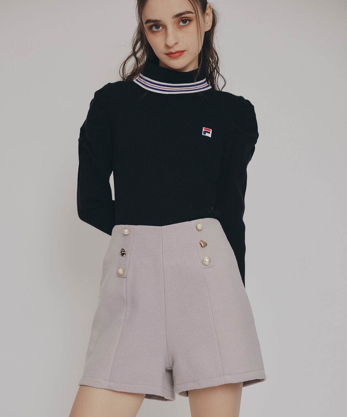 ［FILA×REDYAZEL］ラインタートルニットプルオーバー