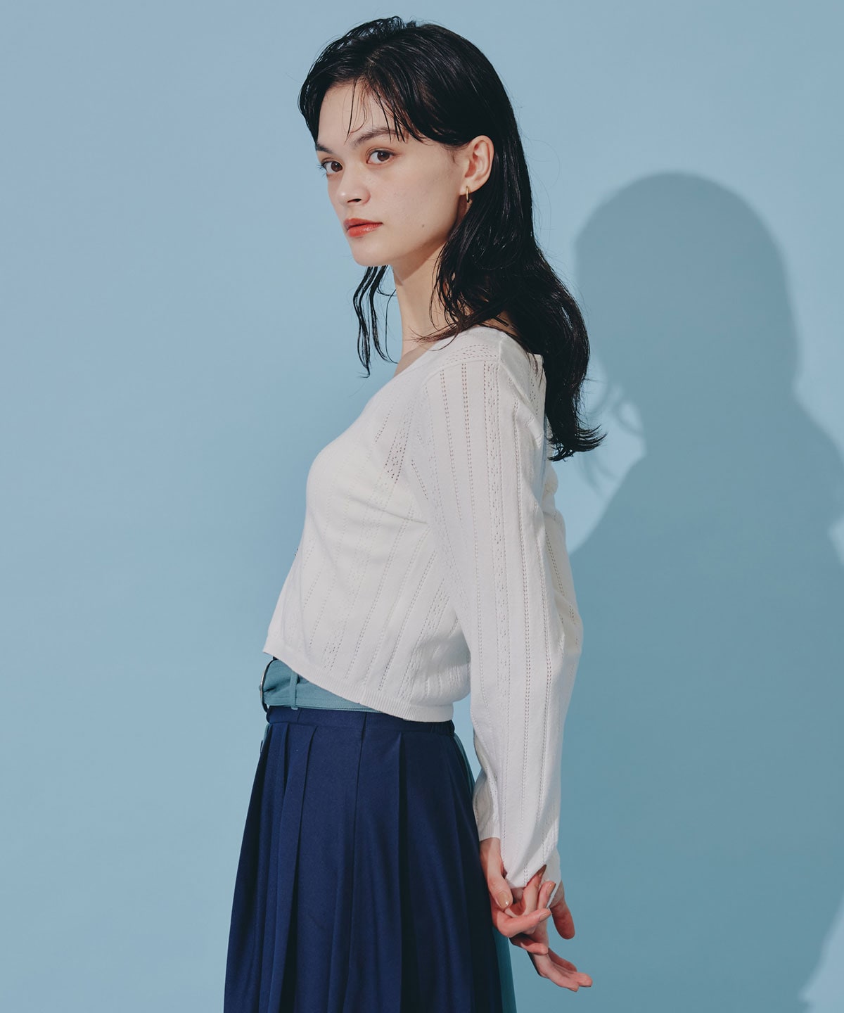 バタフライホックニットカーディガン