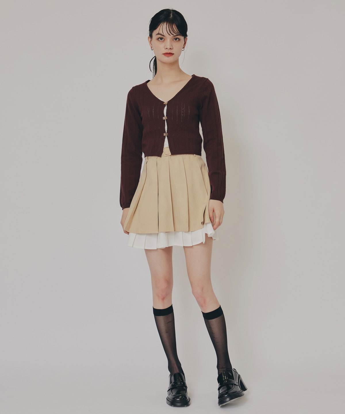 バタフライホックニットカーディガン