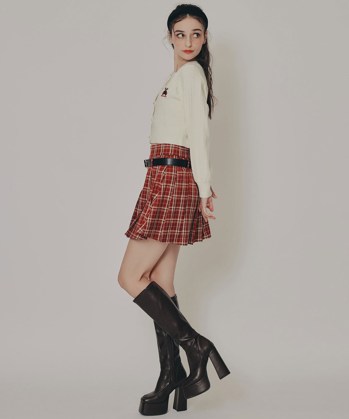 Azelyミニケーブルニットカーディガン