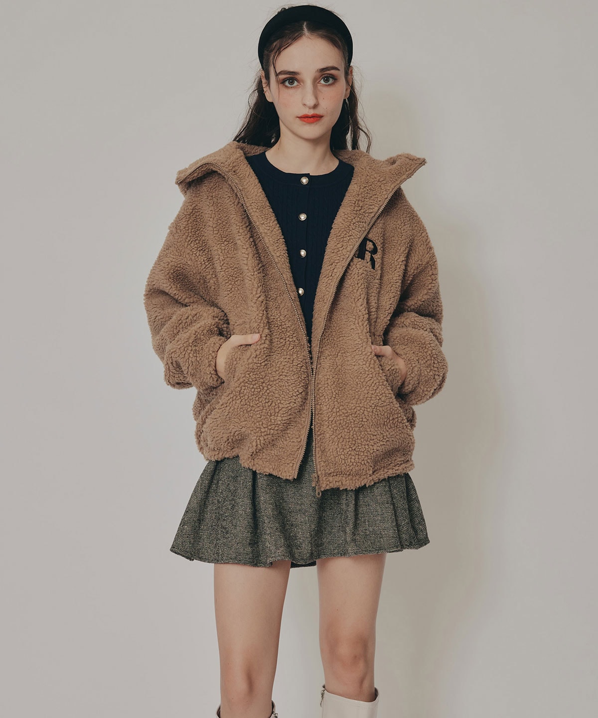 Azelyミニケーブルニットカーディガン