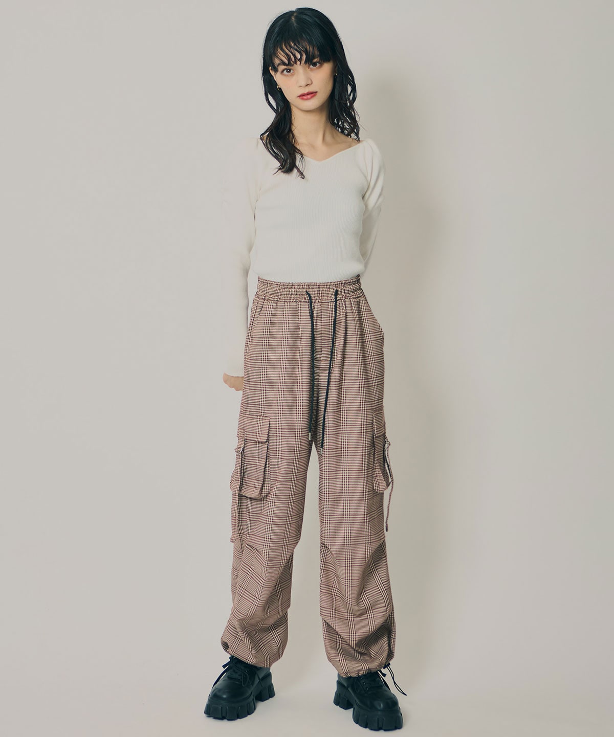 4wayリブニットトップス