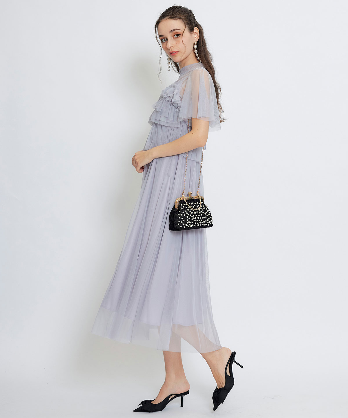 パールエンブロイダリー2WAYハンドバッグ