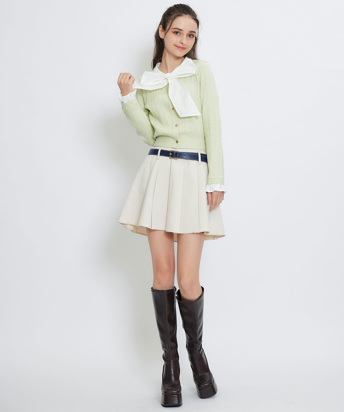 ローベルトインナーパンツプリーツミニスカート