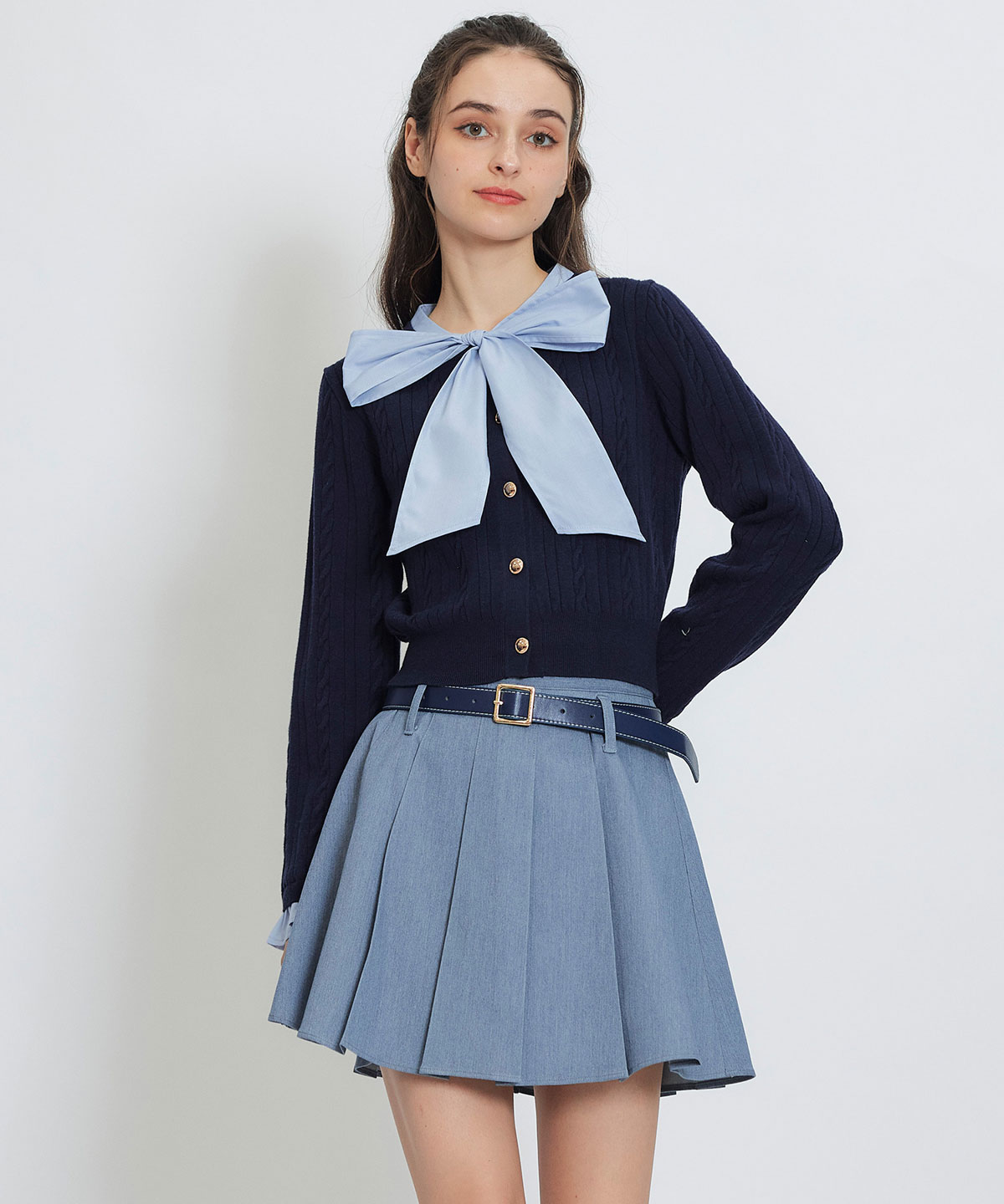 ローベルトインナーパンツプリーツミニスカート