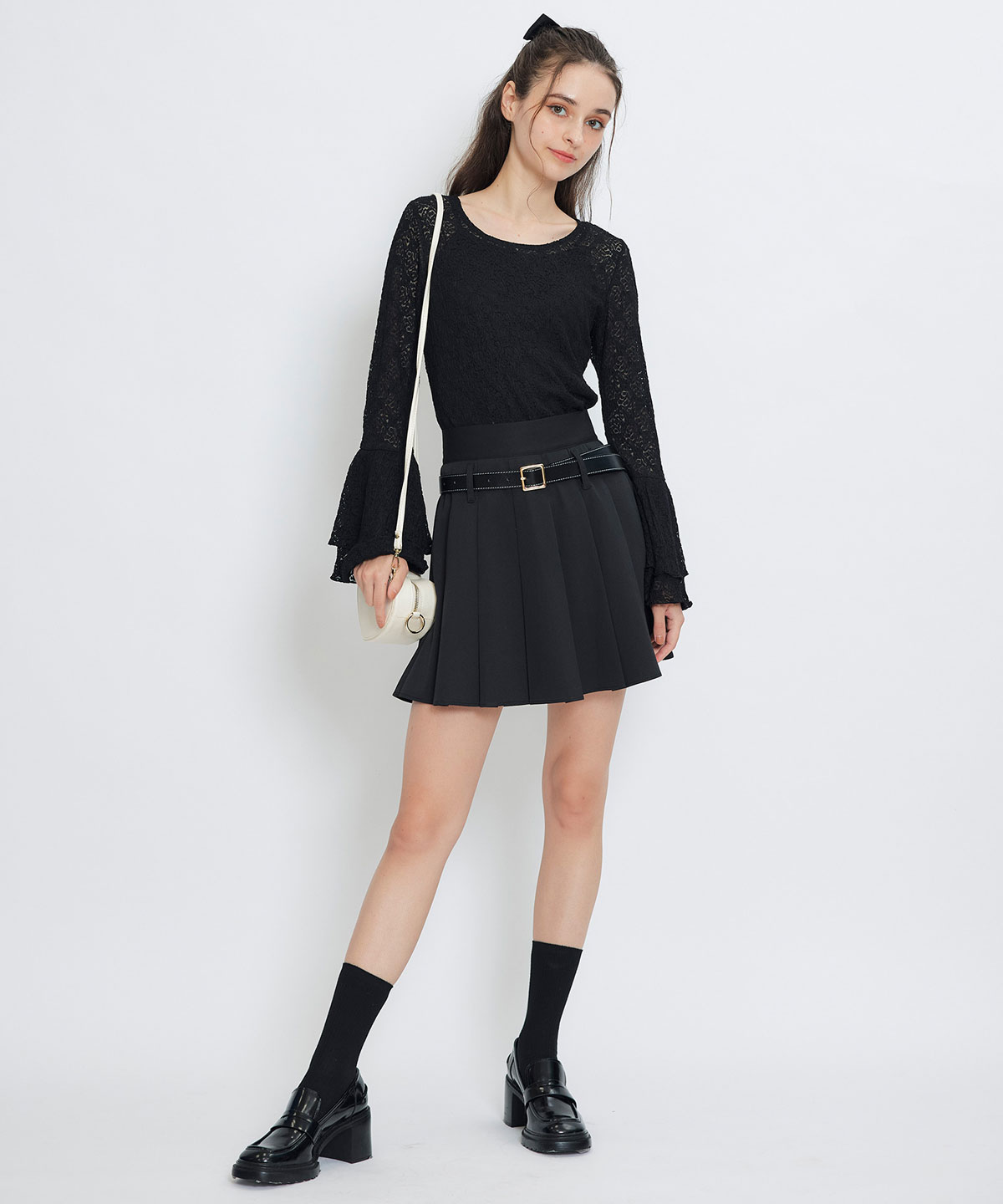 ローベルトインナーパンツプリーツミニスカート