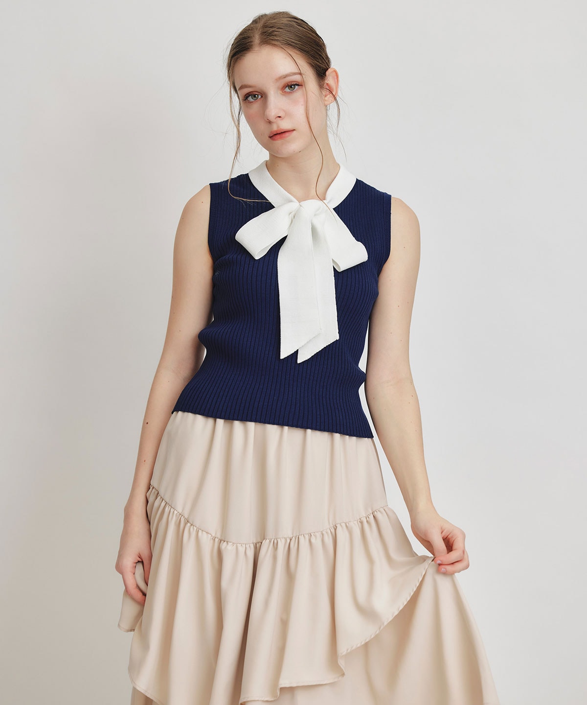 エアリーティアードロングスカート