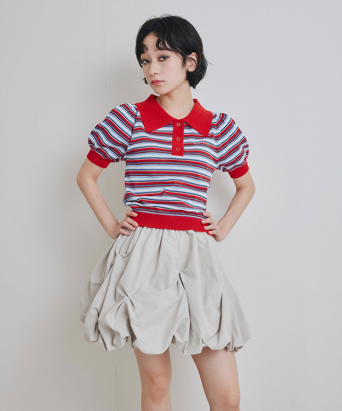タックバルーンミニスカート