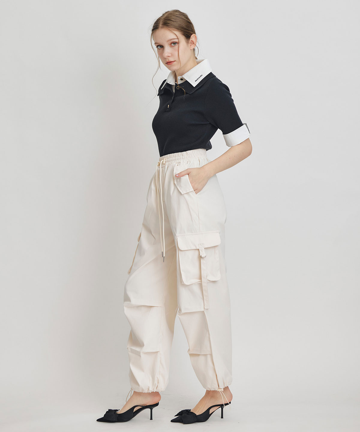 タブフラップポケットカーゴパンツ