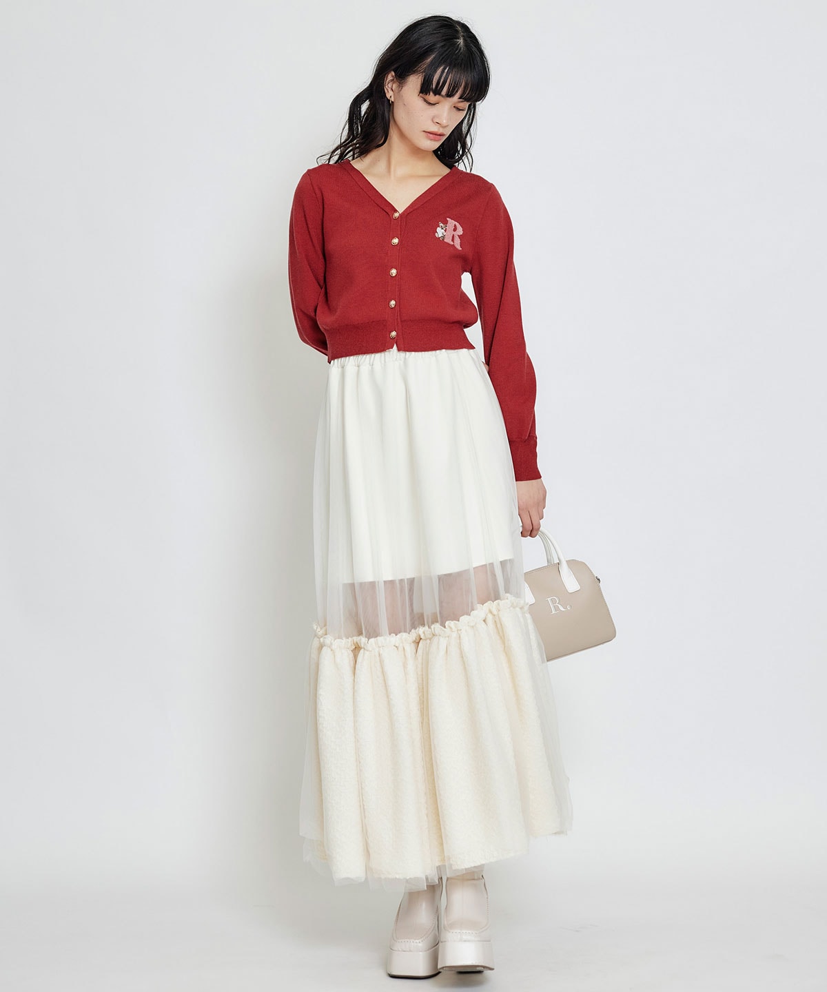 【2/13(金) 昼12時発売開始】AzelyハートVネックカーディガン