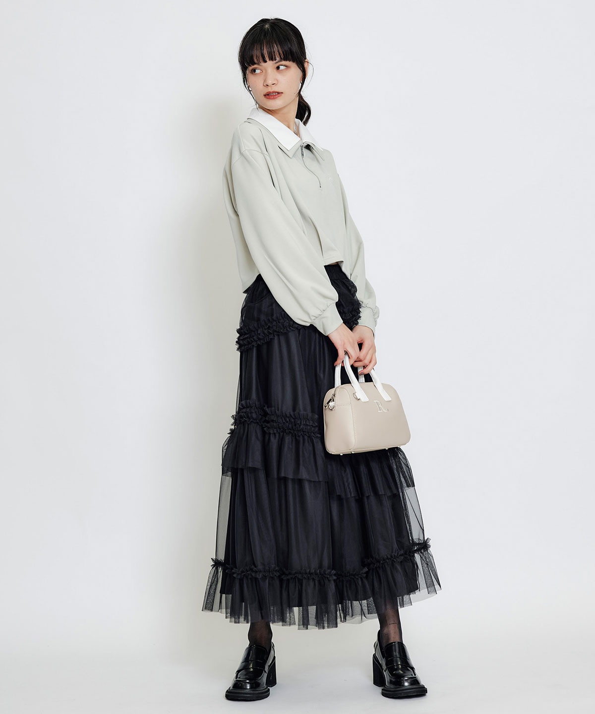 エンブレムダブルカラーカットプルオーバー