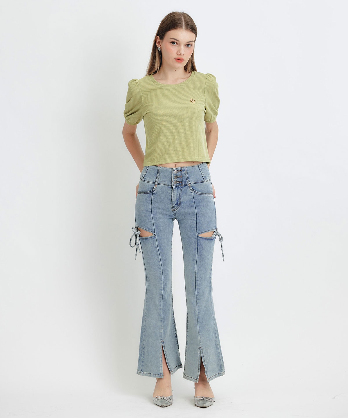 ジャガードカットロゴプルオーバー