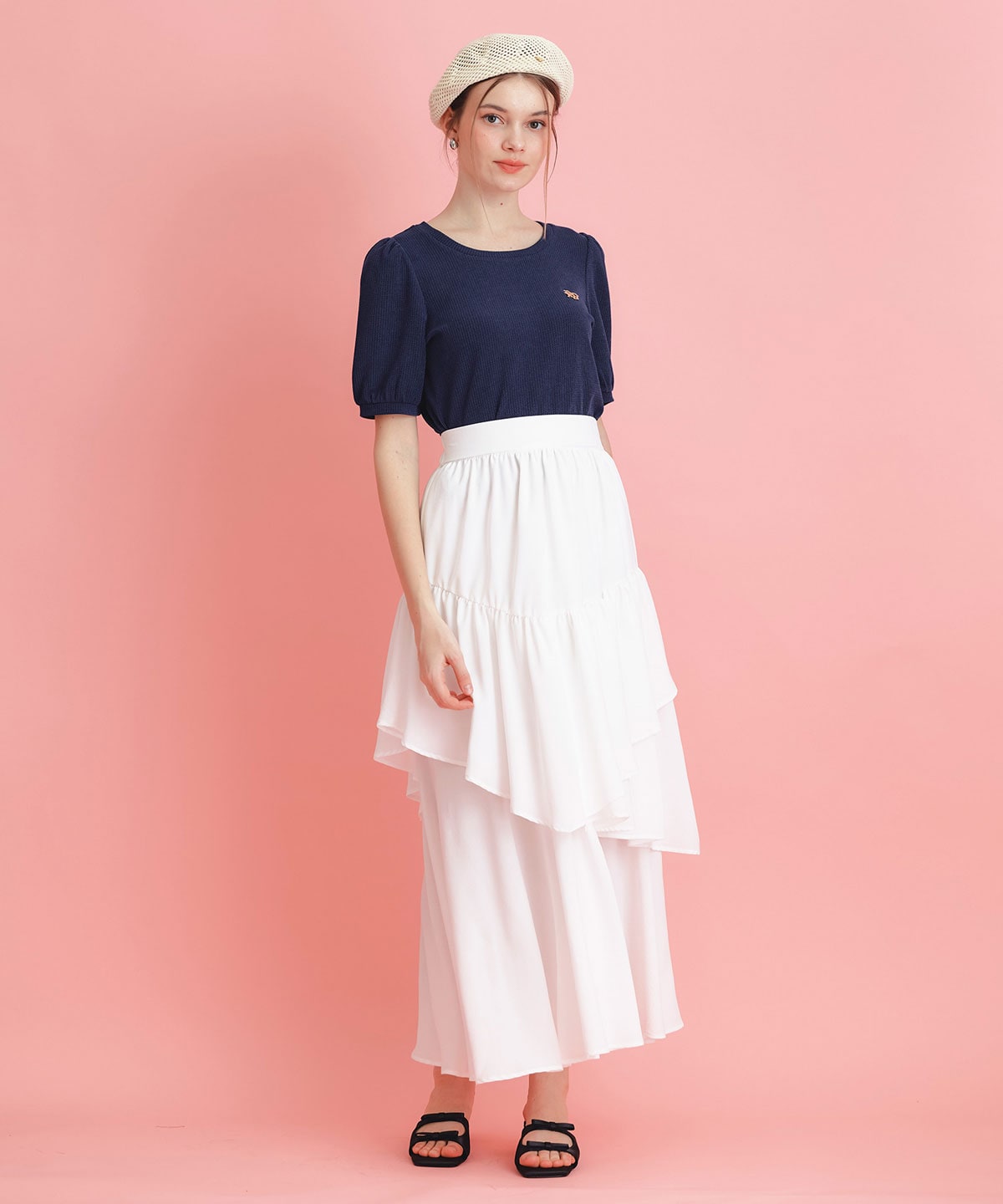 ジャガードカットロゴプルオーバー