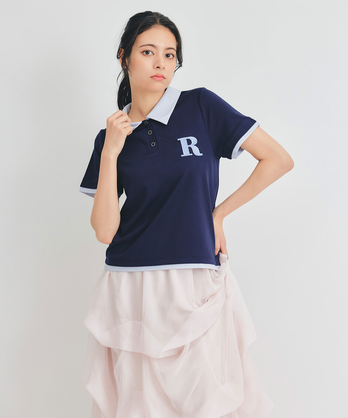 RポロレイヤードTシャツ