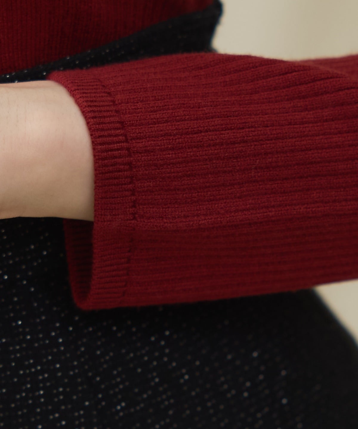 デコルテビスチェリブニットプルオーバー