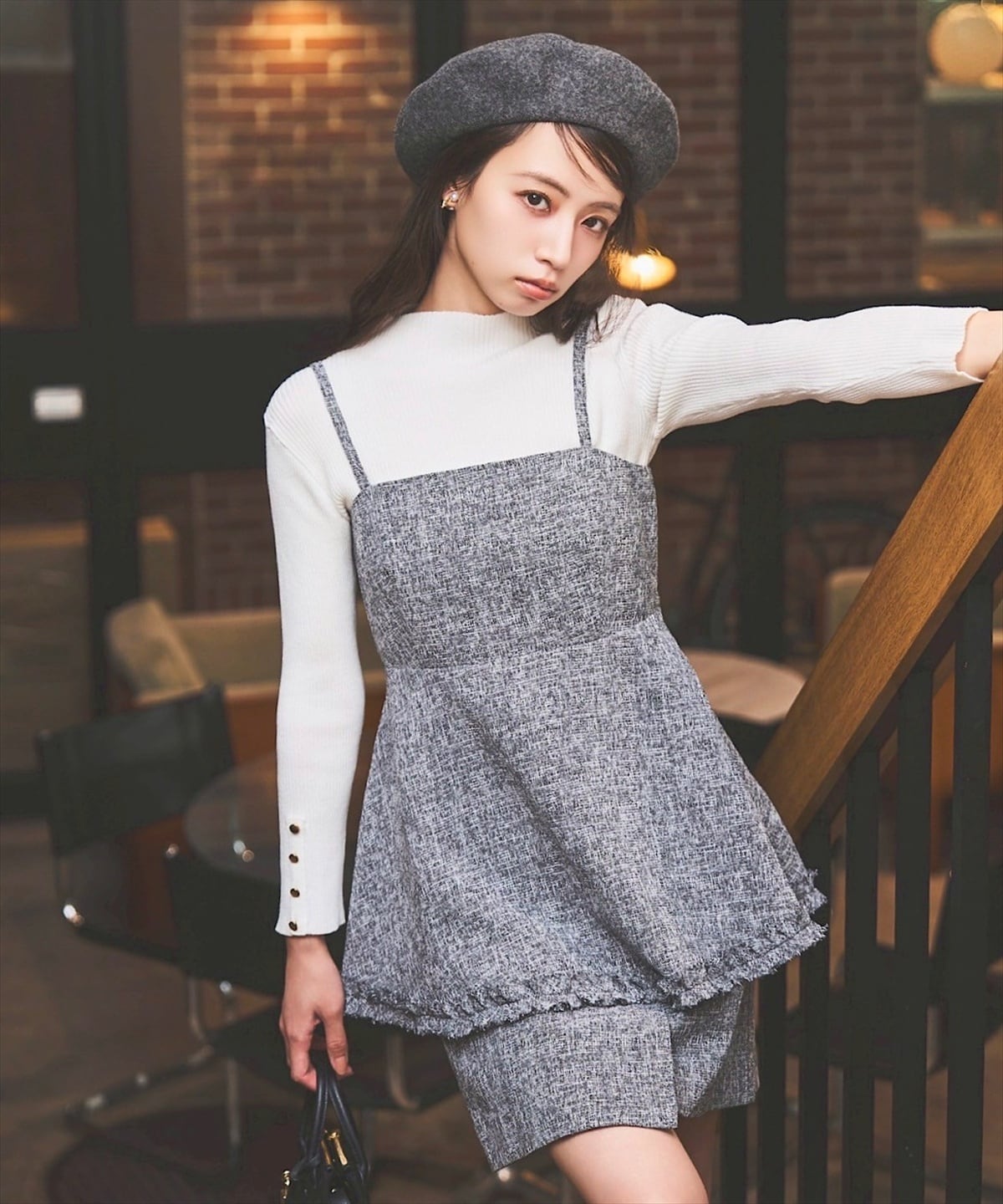 ツイードキャミブラウス