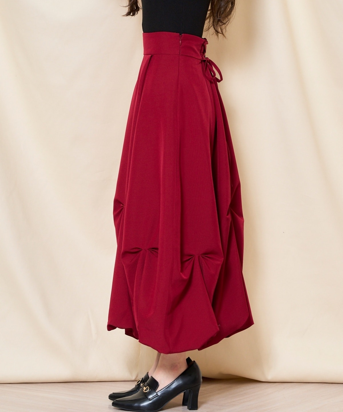 タックバルーンラップスカート