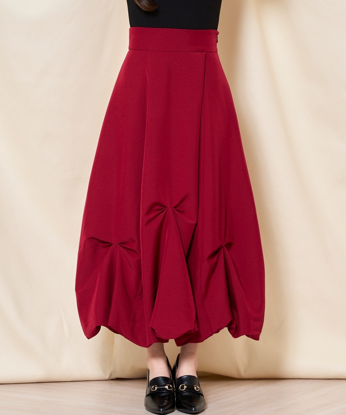 タックバルーンラップスカート