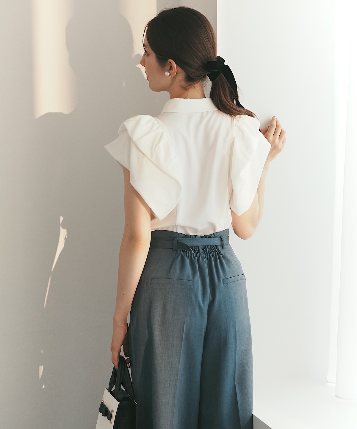 ベルテッドワイドパンツ