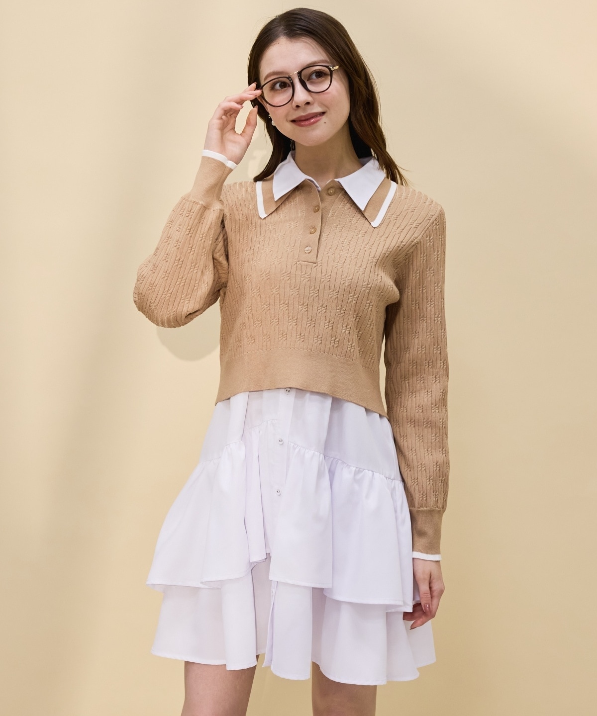 【再入荷】ティアードシャツワンピース