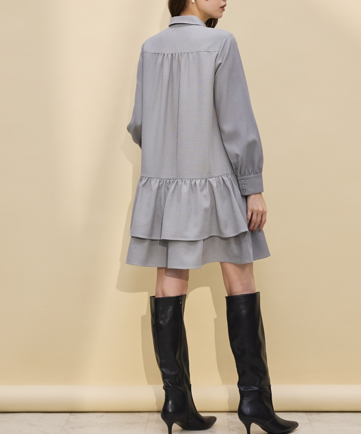 【再入荷】ティアードシャツワンピース