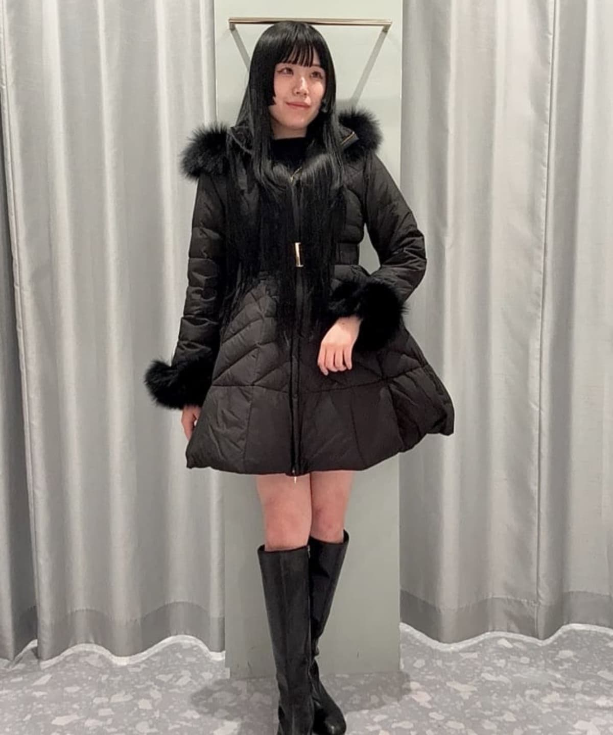 フォックスファー付Aラインダウン