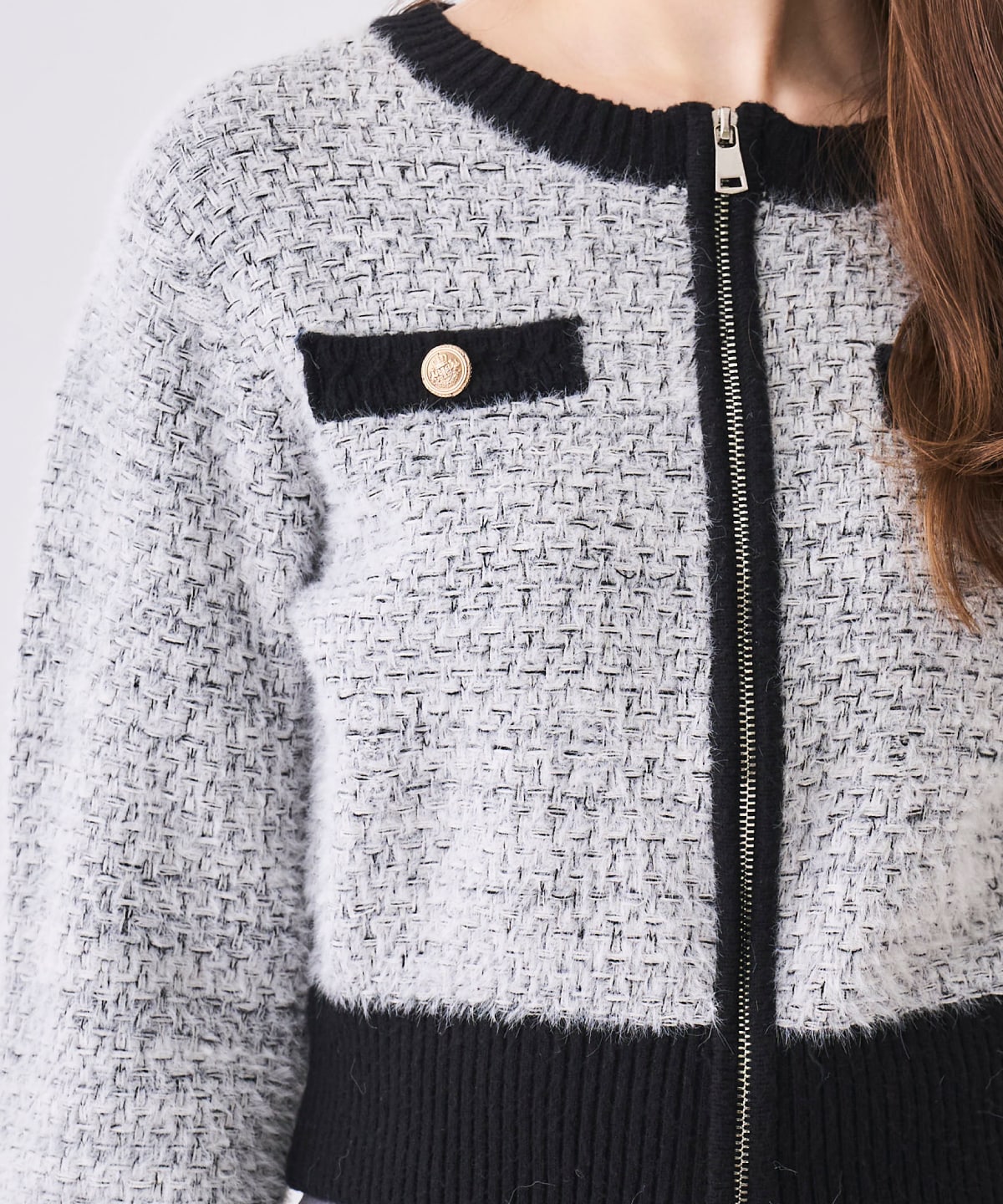 【12/5(Fri)発売開始】フェザーツイードニットジャケット