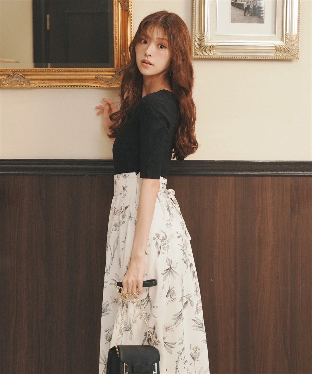 2WAYリボンリブニットプルオーバー