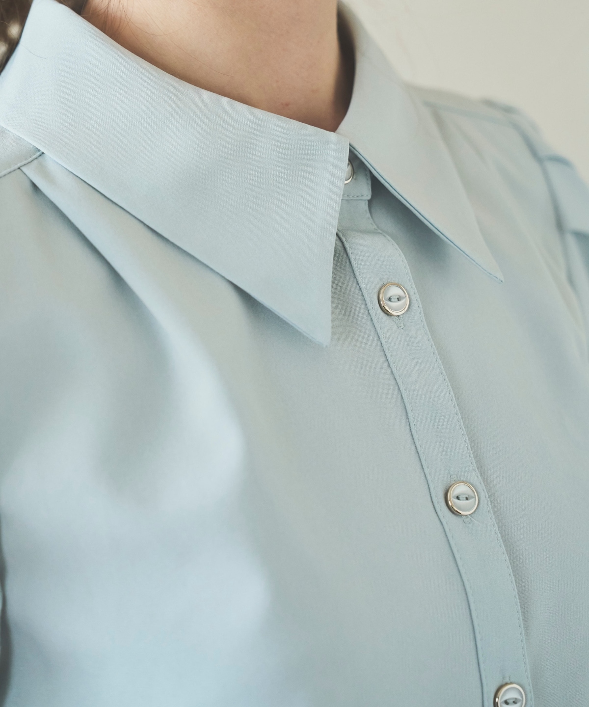 袖レース半袖ブラウス