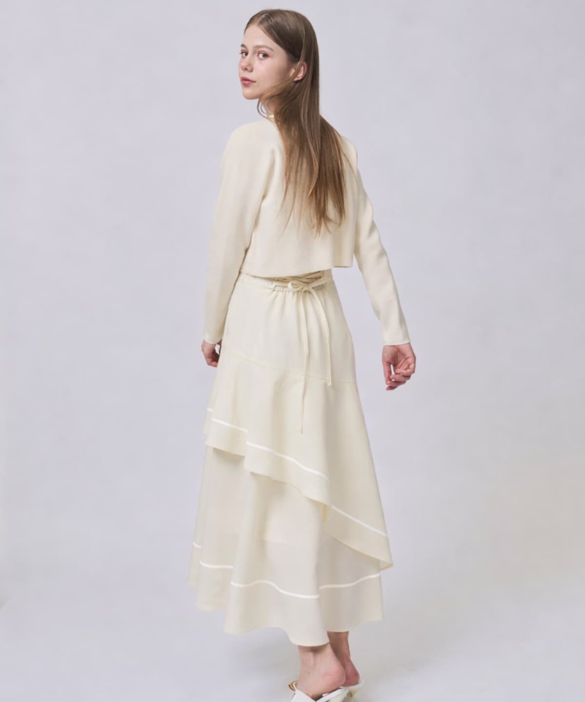 【2/6(Fri)発売】配色ヘムラインフレアスカート