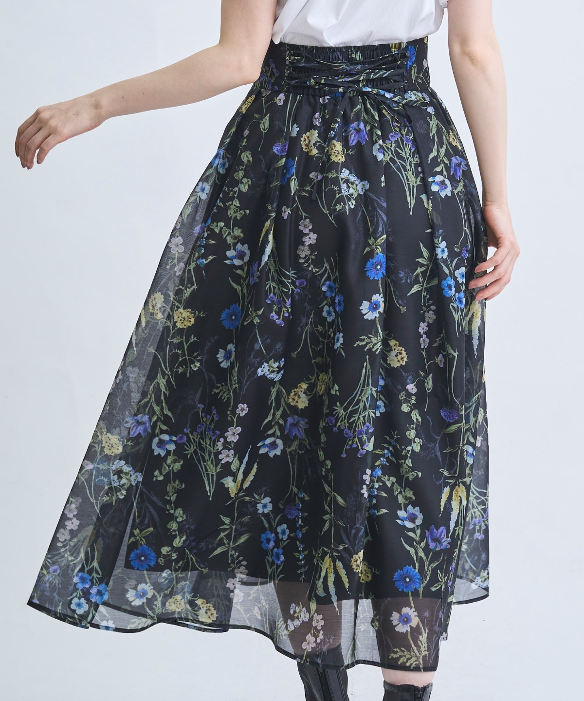 【4/10(Fri)発売】シアーグリーンフラワースカート