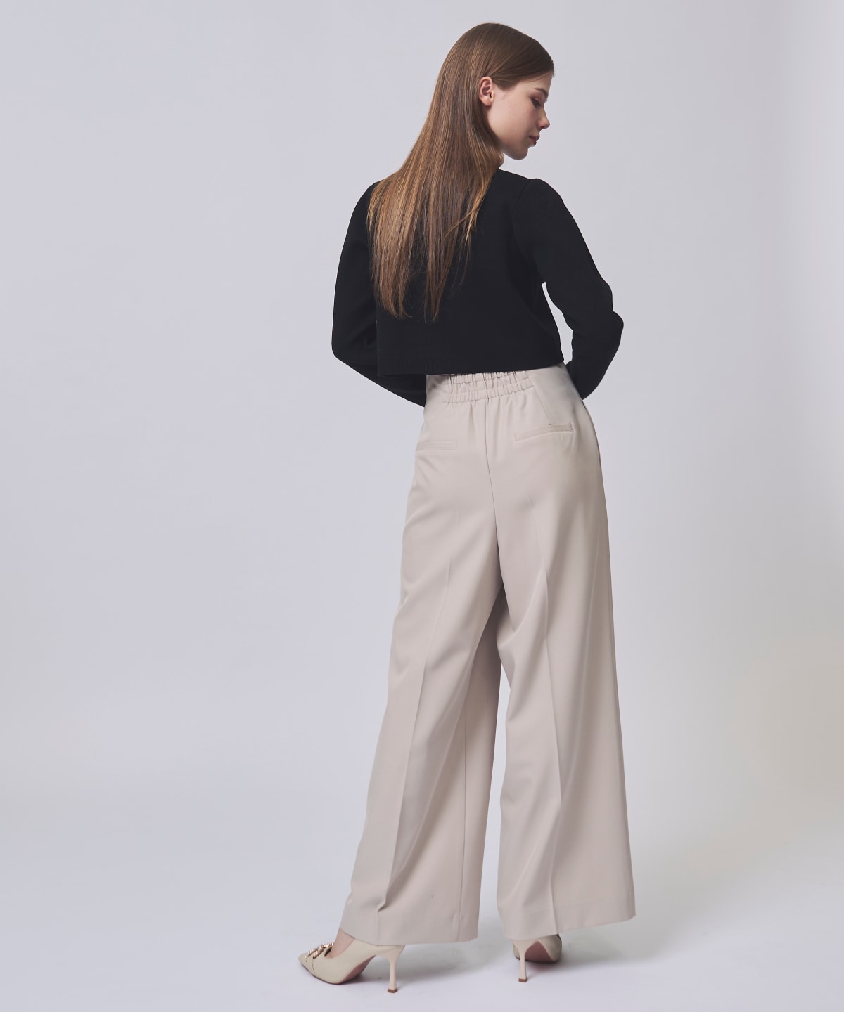 【1/30(Fri)発売開始】ハイウエストタックワイドパンツ