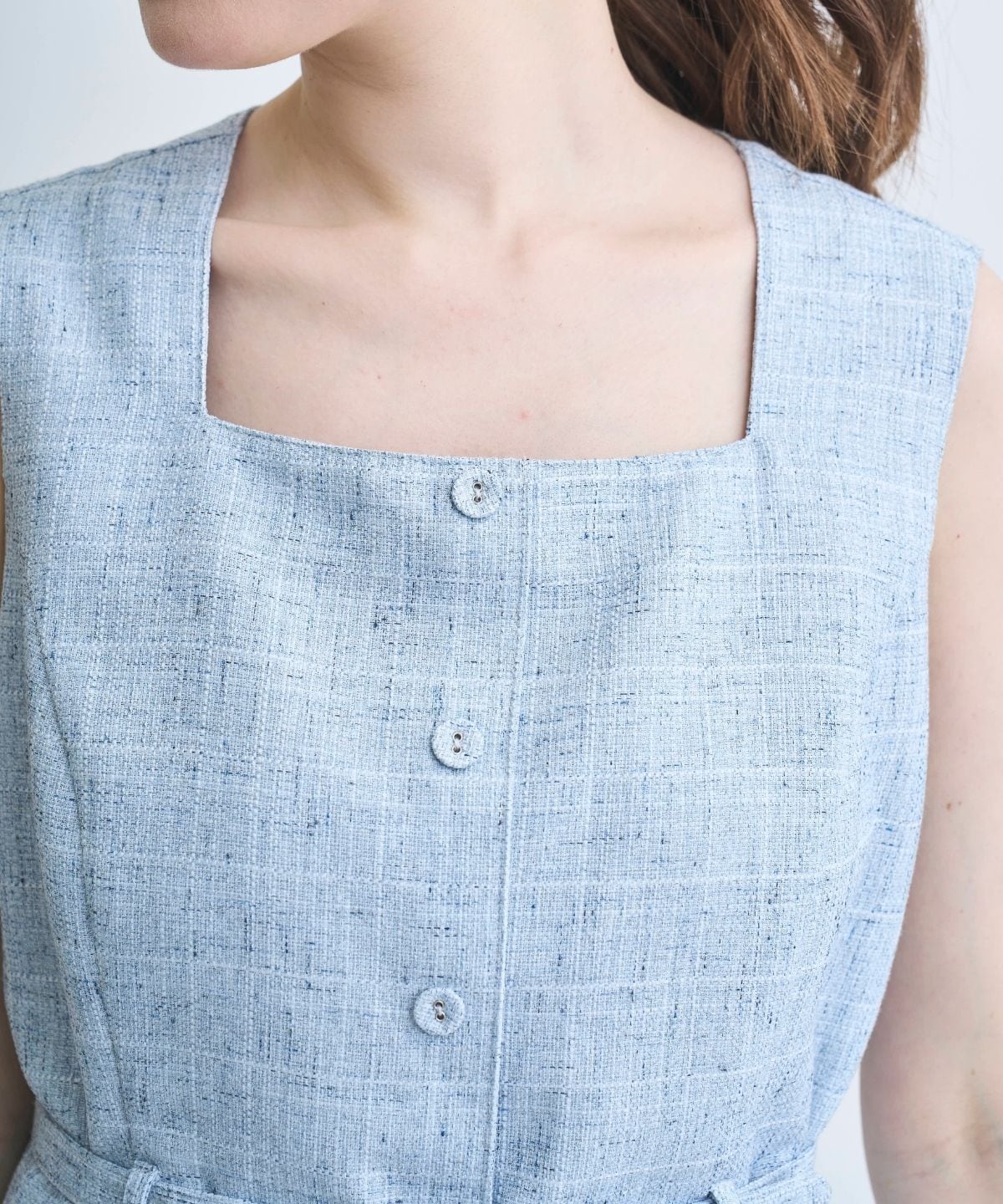 【3/31(Tue)発売】ツィードジレチュールスカートドッキングワンピース