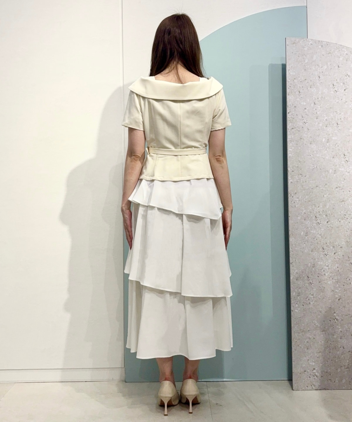 【3/13(Fri)発売】オフショルジャケットドッキングワンピース