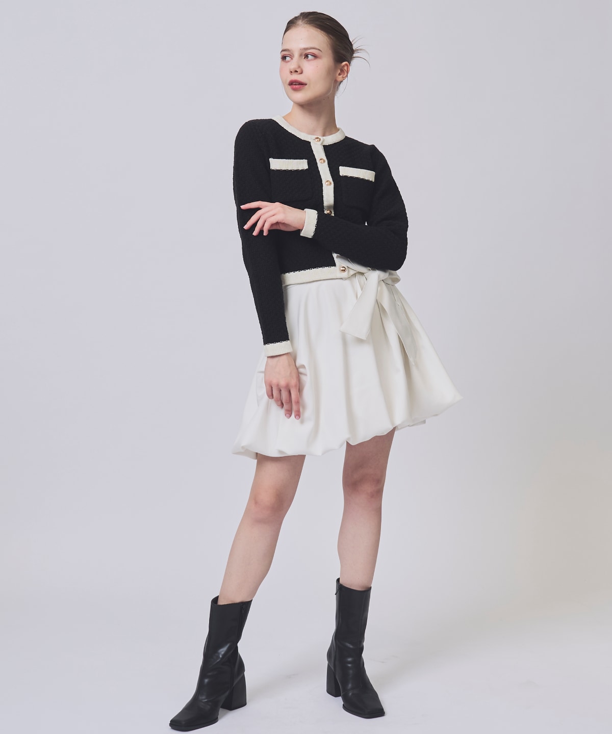 【2/21(Sat)発売】配色ニットジャケット