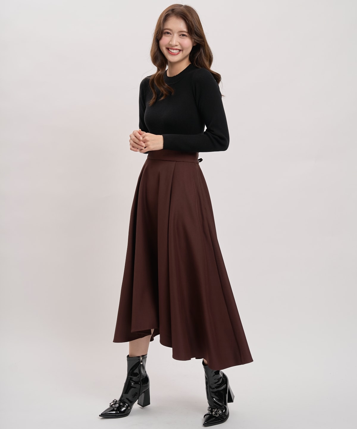 【先行予約受付中】【セットアイテム】リボンジレ×ニットドッキングワンピース