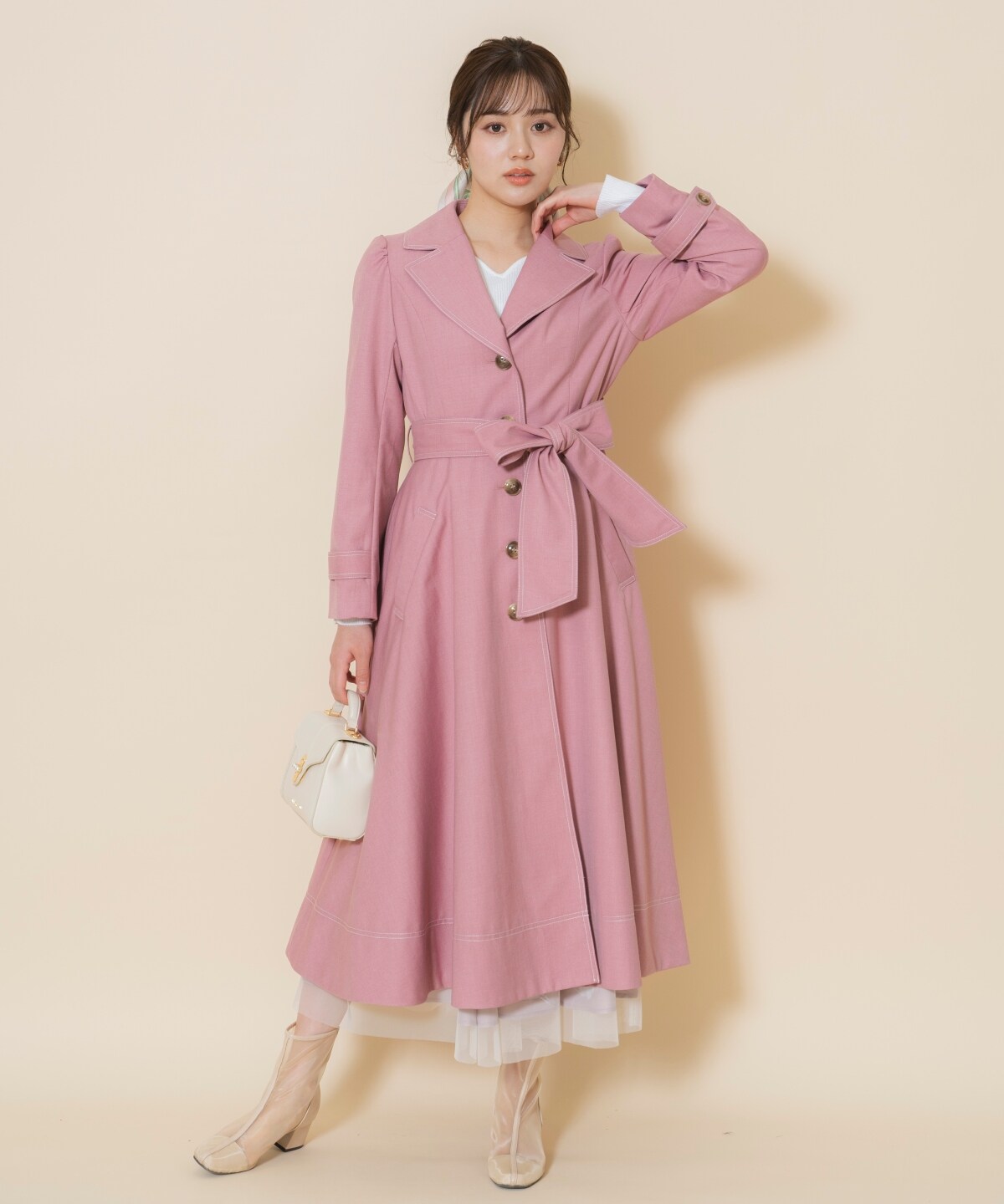 シングルトレンチドレスコート