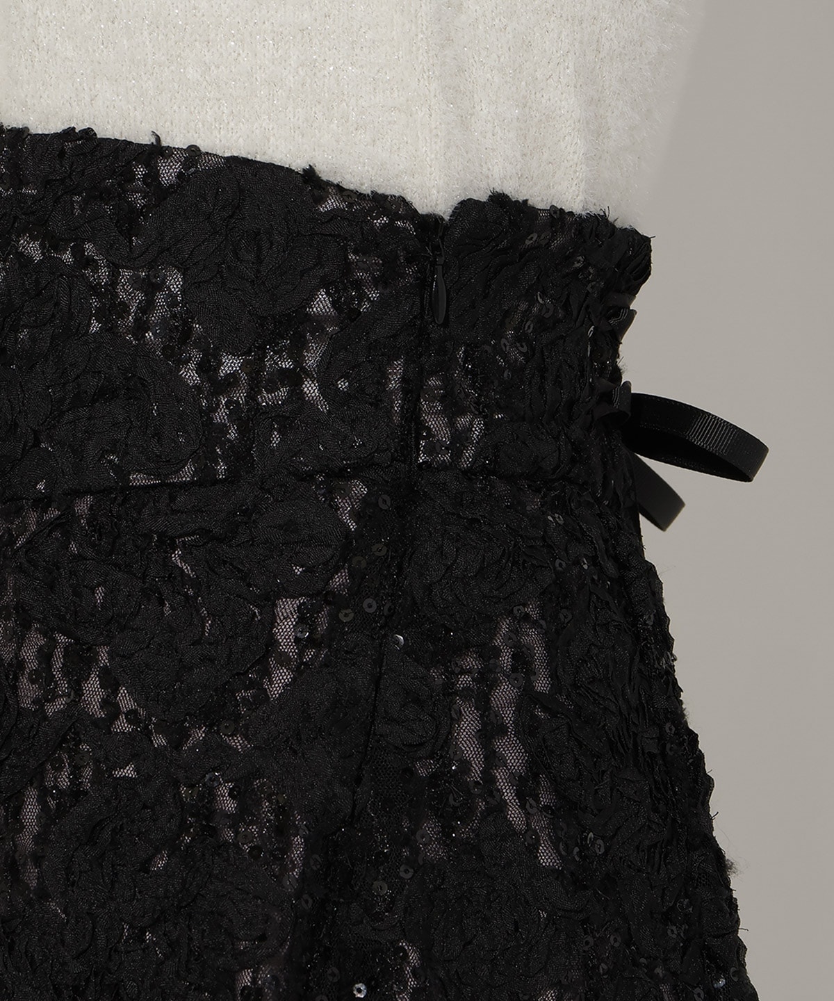 キラキラフラワーチュールフレアスカート