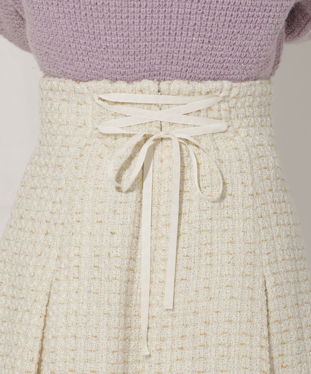 ラメツイードミニスカート