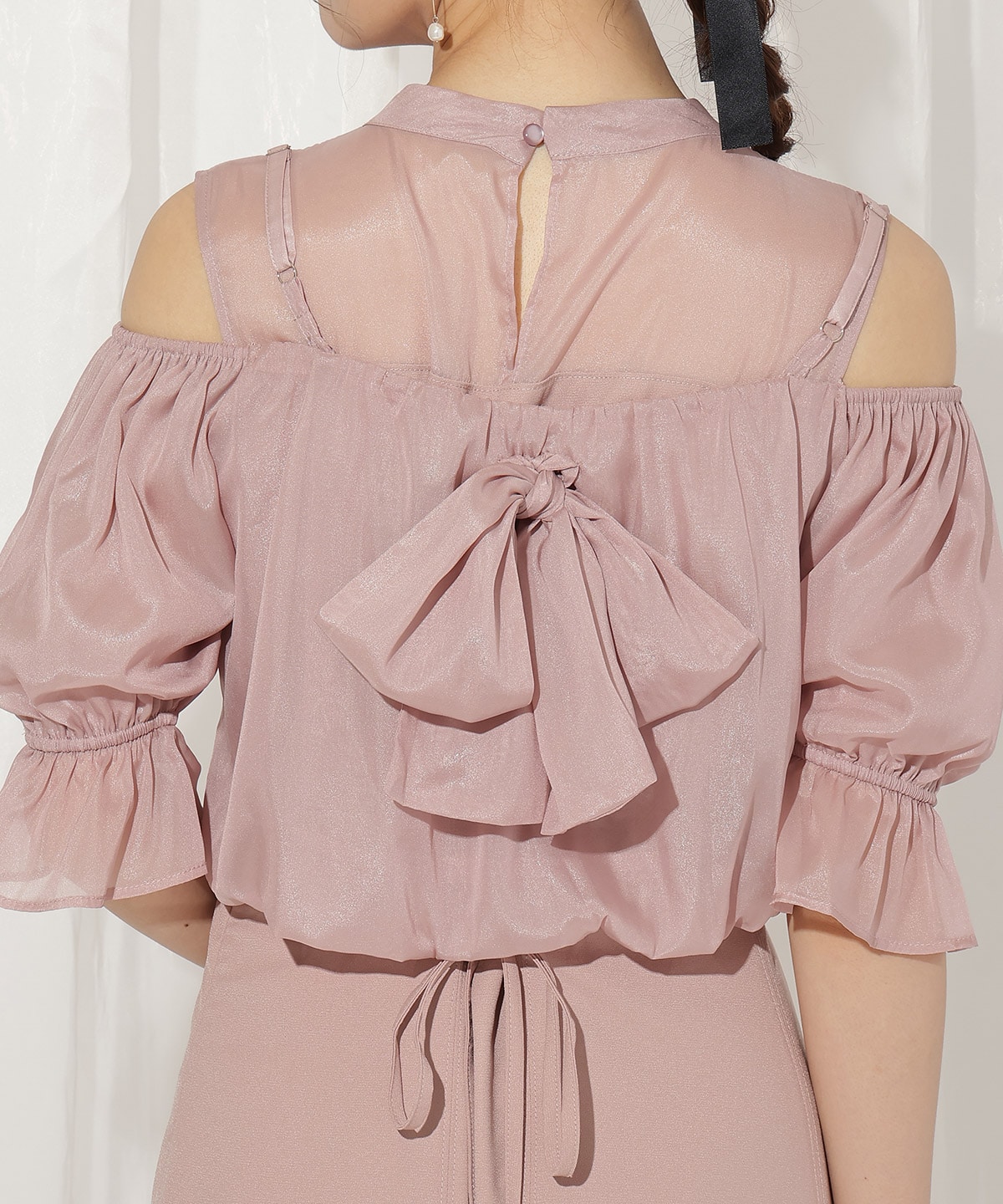 リボンビスチェ付きドレス