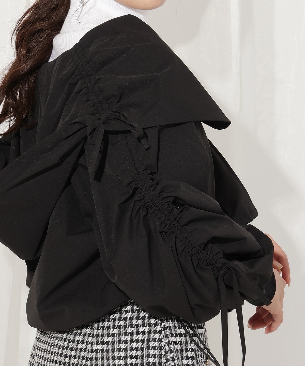 ハートカラーギャザーブルゾン