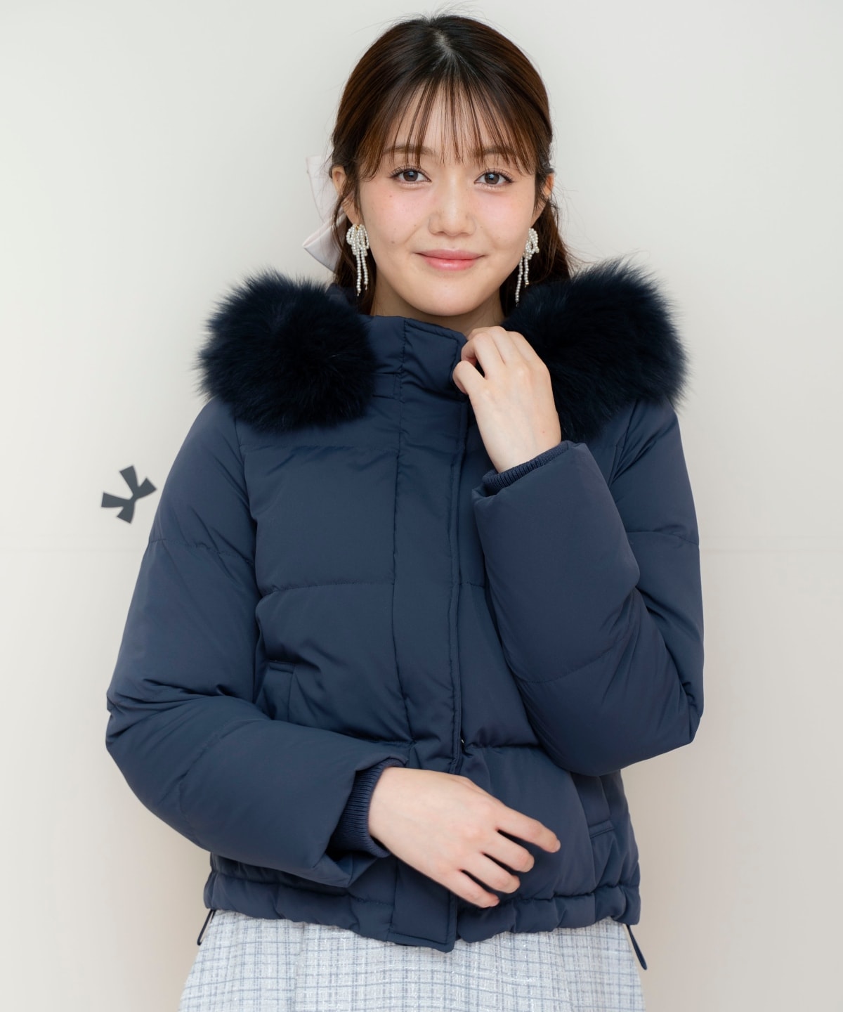 FOXファー付きショートダウン