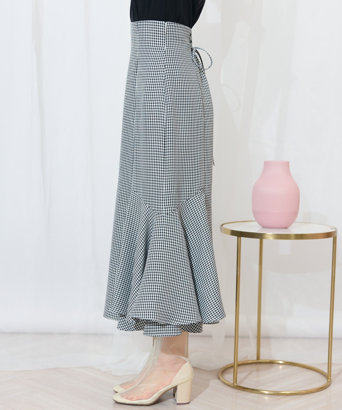 裾ボリュームマーメイドスカート