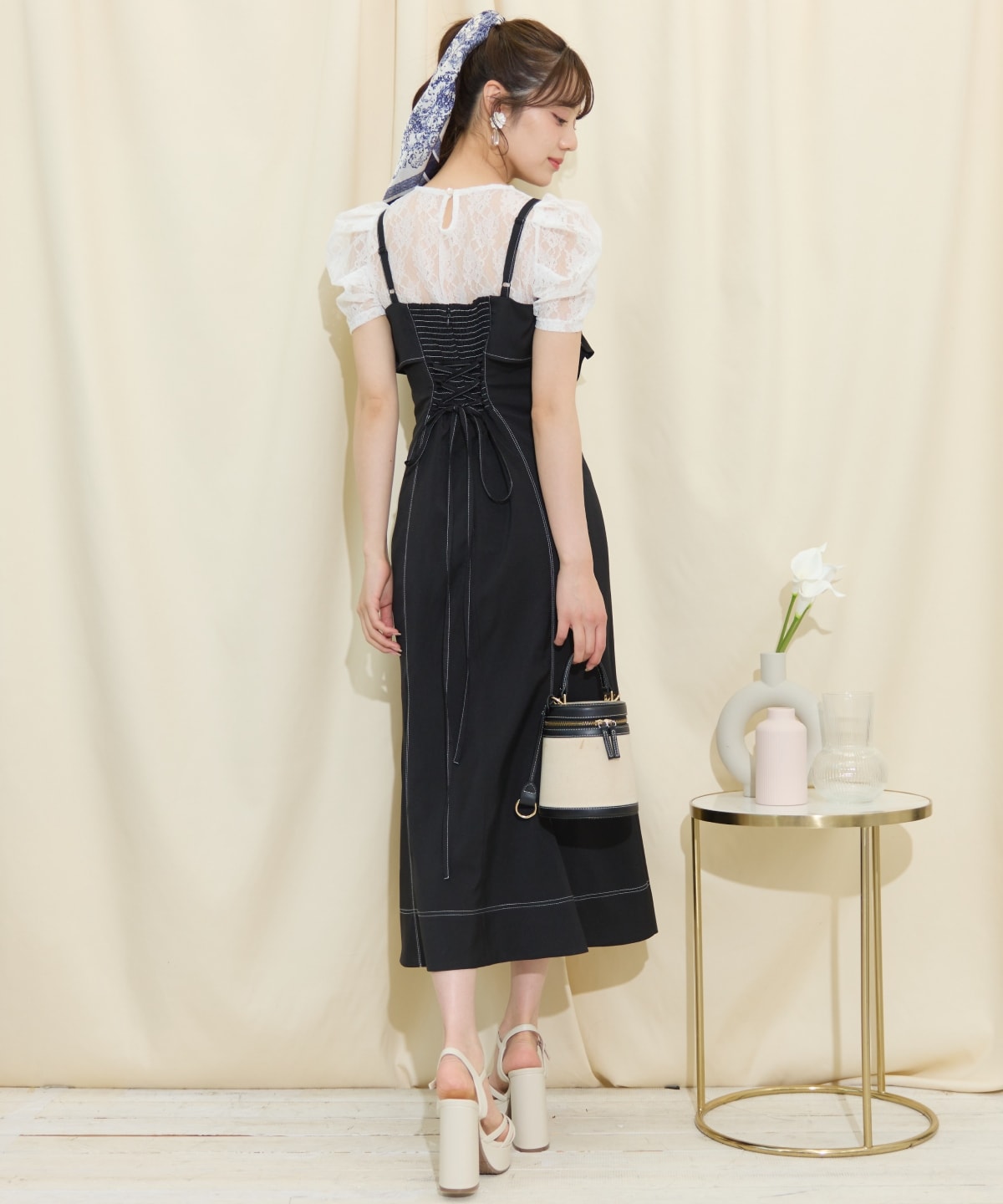 ドレープリボンマーメイドジャンスカ